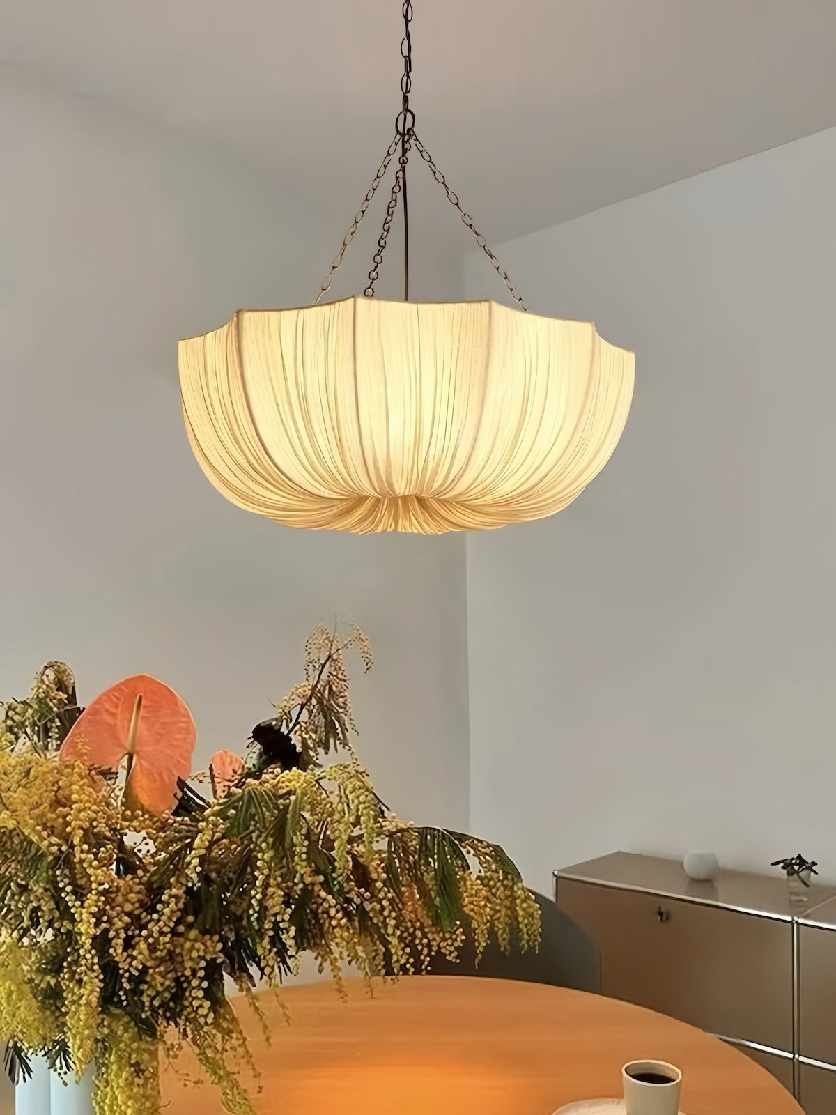 Linen Pendant Lighting - Elegant Vintage Fabric Pendant Light for Interiors