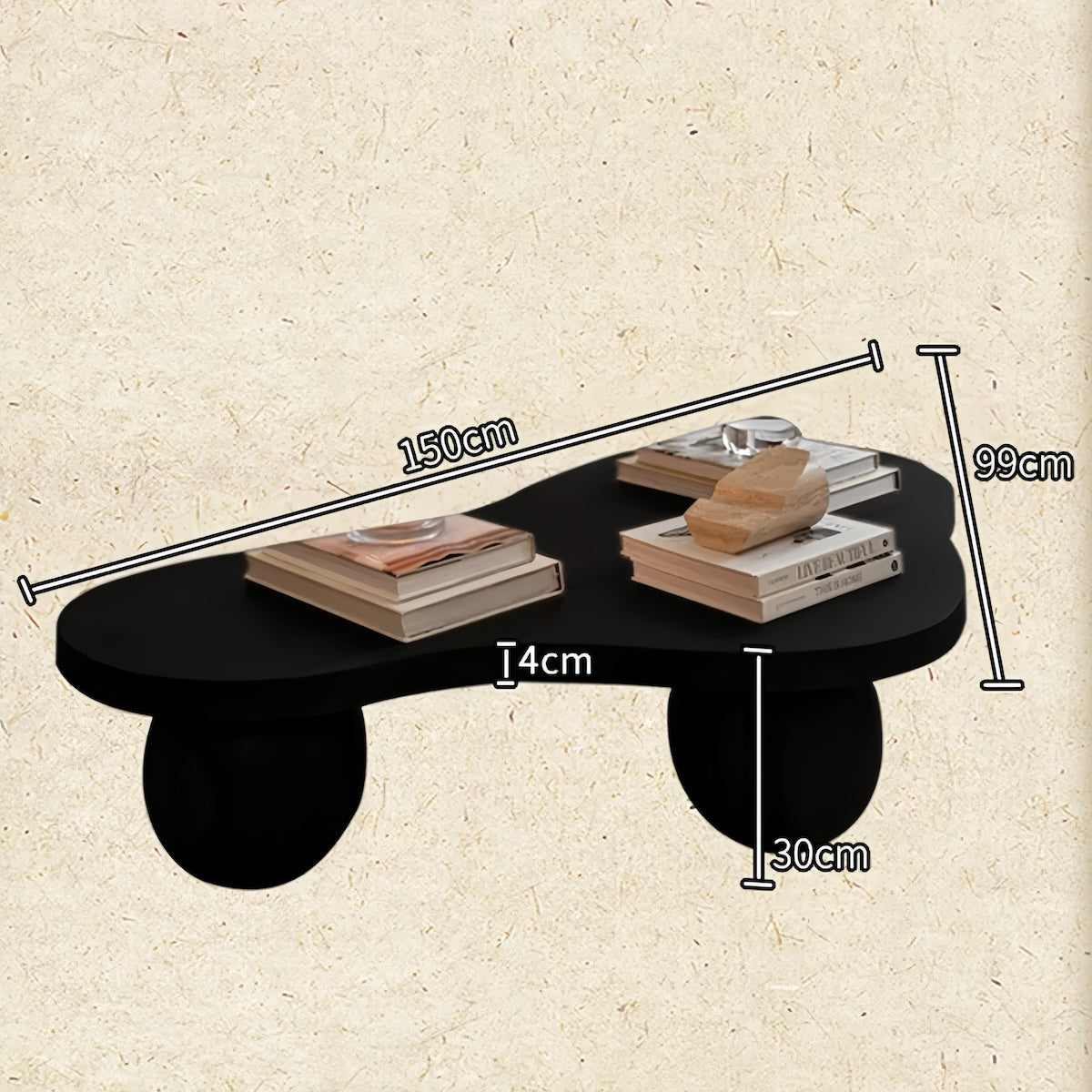 Solid Wood Coffee Table - Vintage Minimalist Design for Home Decor