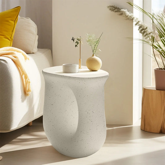 7" Pedestal Table Stand Cabin Decor | End Table & Plant Stand - motivodecor.com