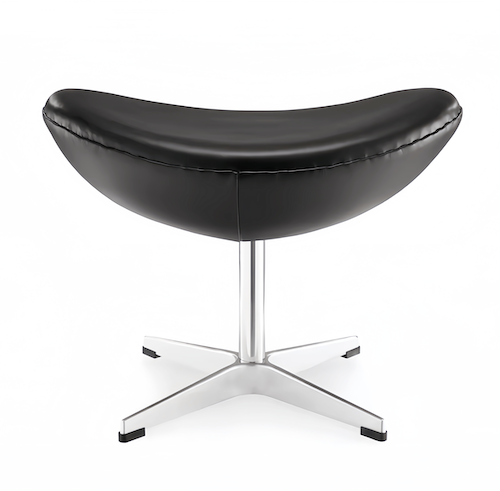 Egg Chair with stool in leather - motivodecor.com