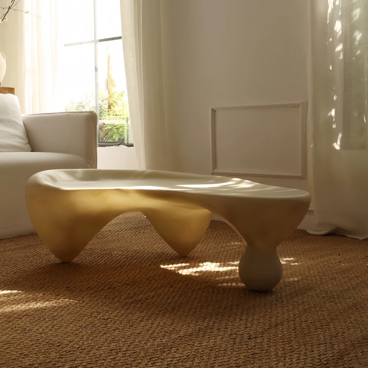 Snail-Shaped Coffee Table - Unique Artistic Wabi-Sabi Style Sculpture
