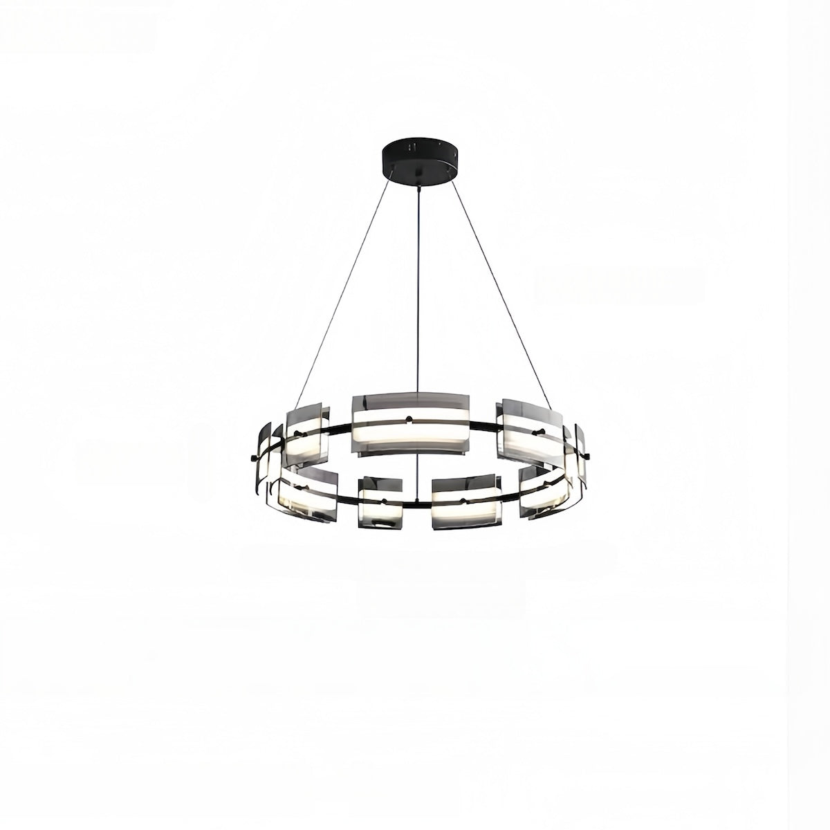 Art Deco Chandelier | Modern Glass Pendant Light for Dining & Bar