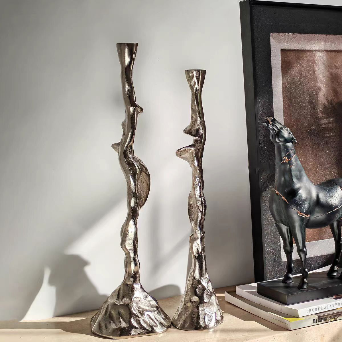 Light Luxury Minimalist Metal Candlestick for Home & Table Decor