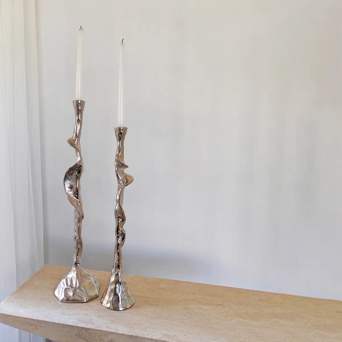 Light Luxury Minimalist Metal Candlestick for Home & Table Decor