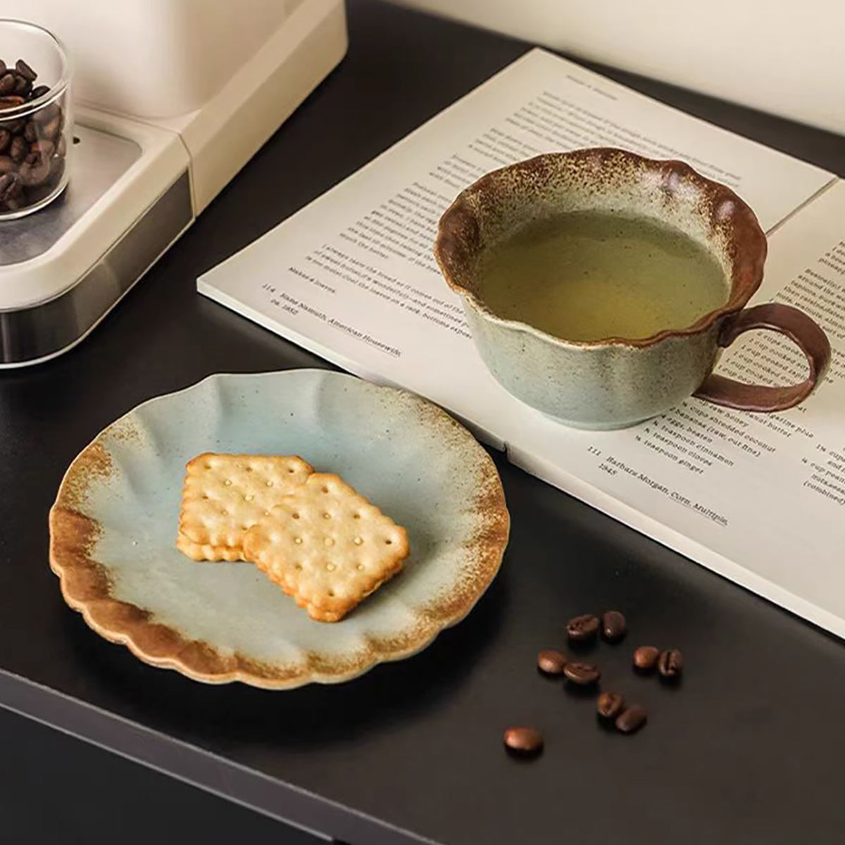 Kiln-Glazed  Cup  French Vintage Style