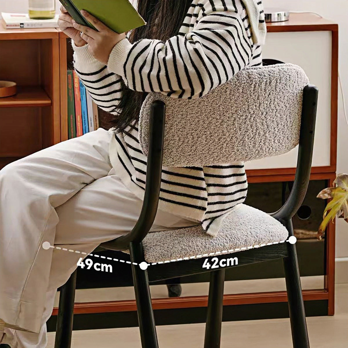 Vintage Minimalist Solid Wood Dining Chair