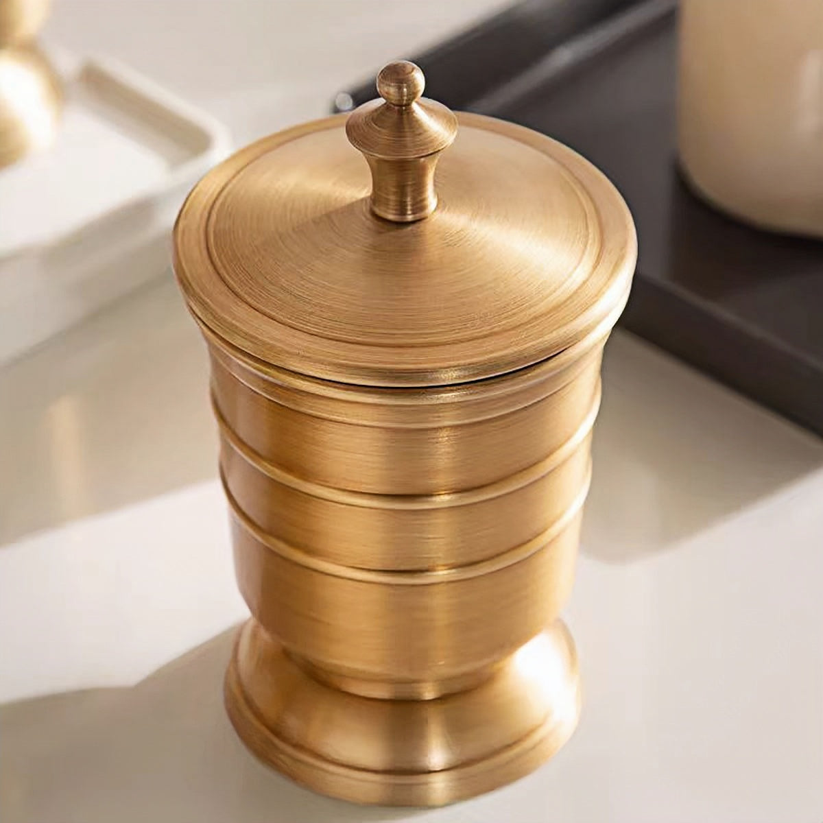 All-Brass  – Toothbrush Holder & Soap Dispenser