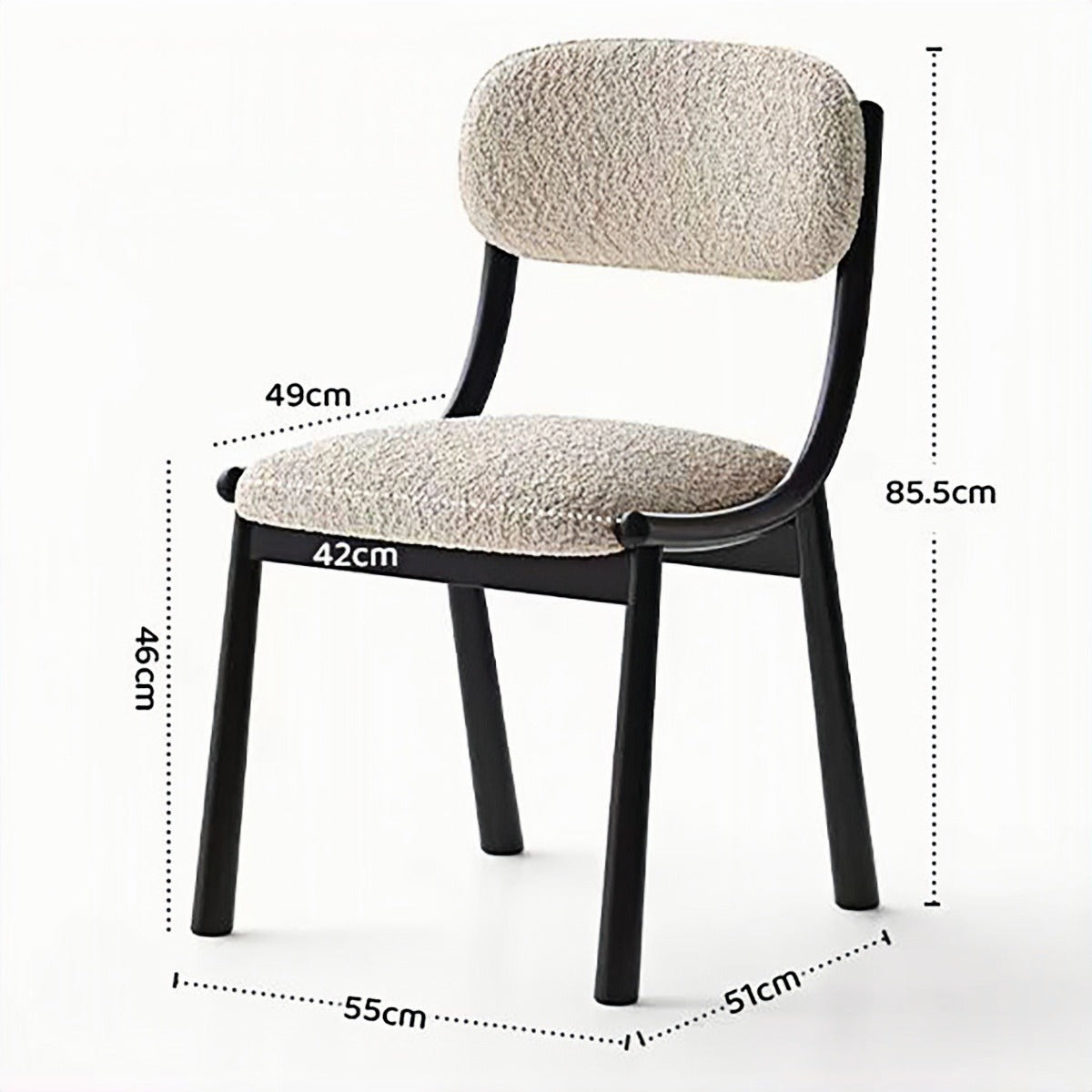 Sean Chair – Vintage Minimalist Solid Wood Dining Chair