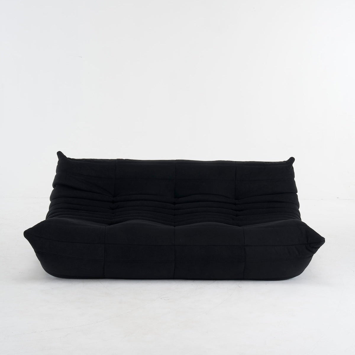 Black togo couch in suede