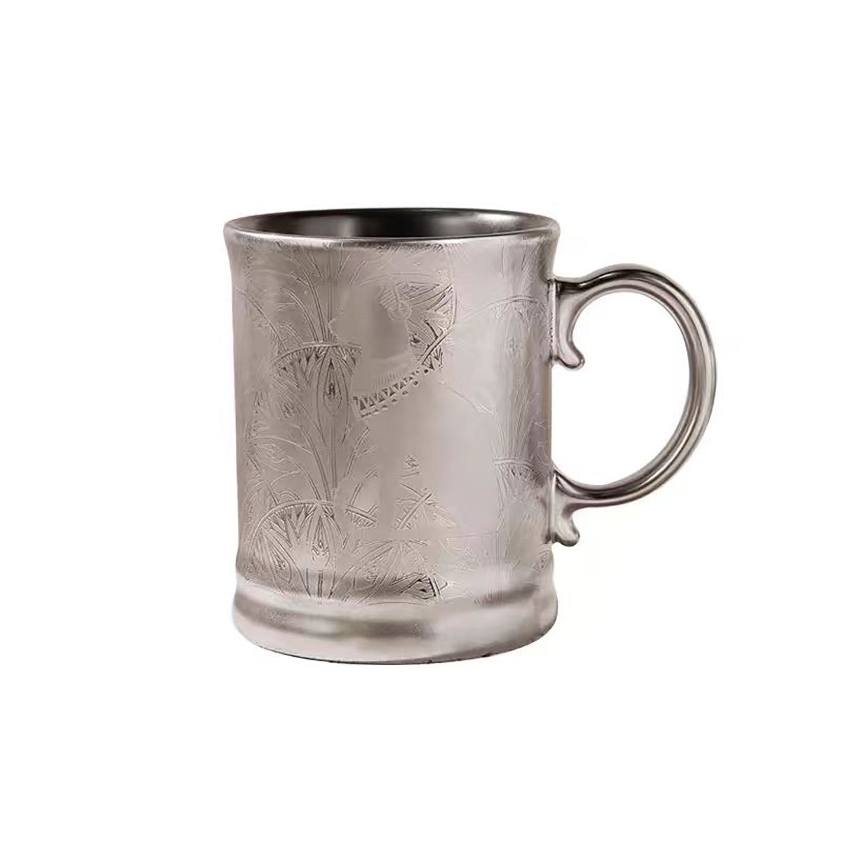 Ceramic Coffee Cup - Vintage Cat Silhouette Mug for Coffee & Tea