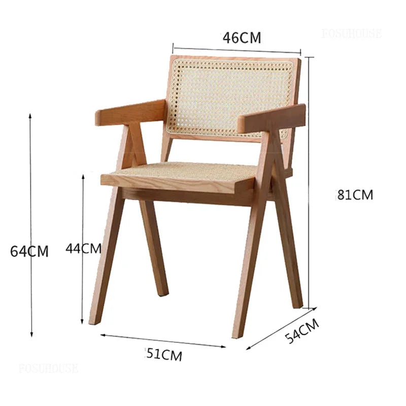 Chandigarh Rattan Chair dimension - motivodecor.com