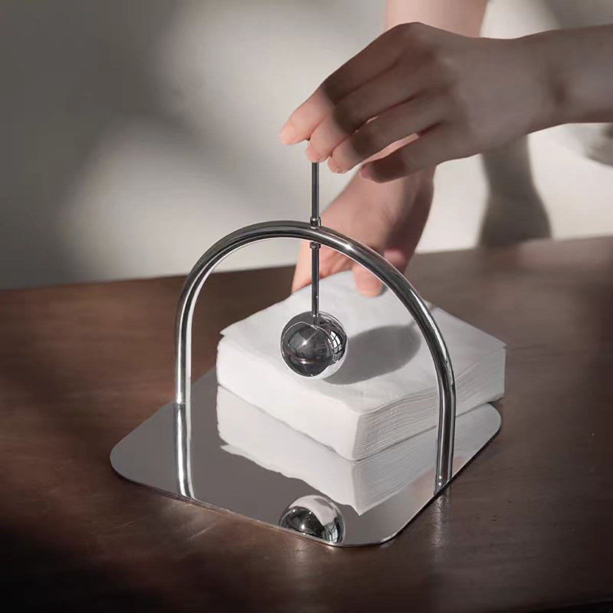 Tissue Holder - Decorative Stainless Steel Tissue Box for Living Room