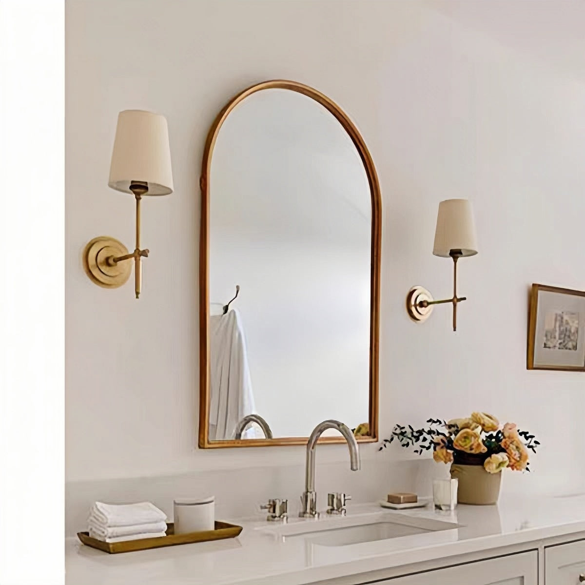 Brass Wall Light – Vintage All-Brass Wall Lamp for Bedroom & Hallway