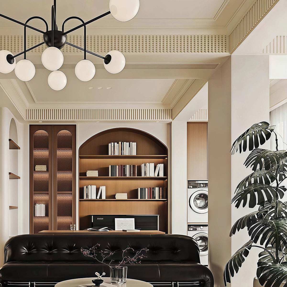 Pendant Lighting French Minimalist Cream Chandelier with Wabi-Sabi Style