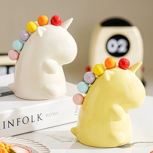 Dessert Fork - Stainless Steel Fruit Fork Set with Cute Ceramic Holder