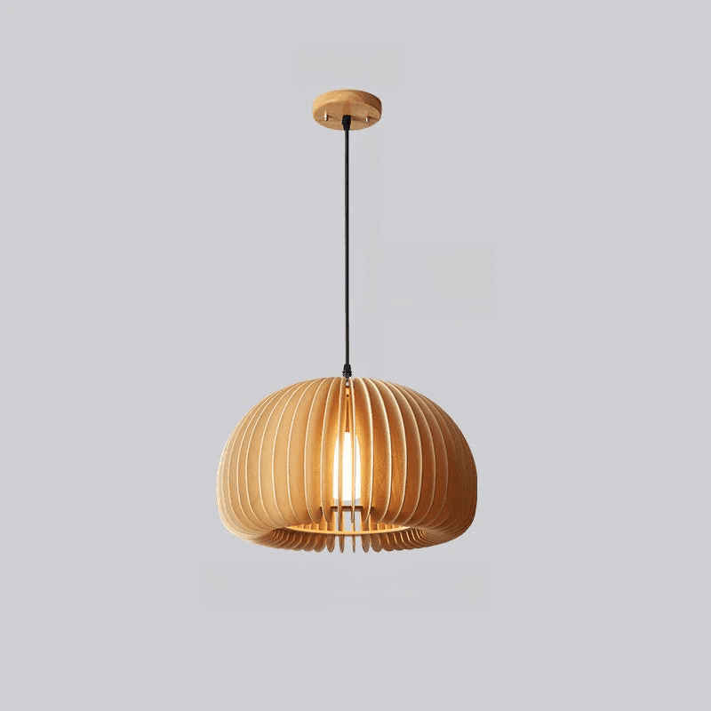 Customizable Wood Pendant Light: Adjustable Elegance