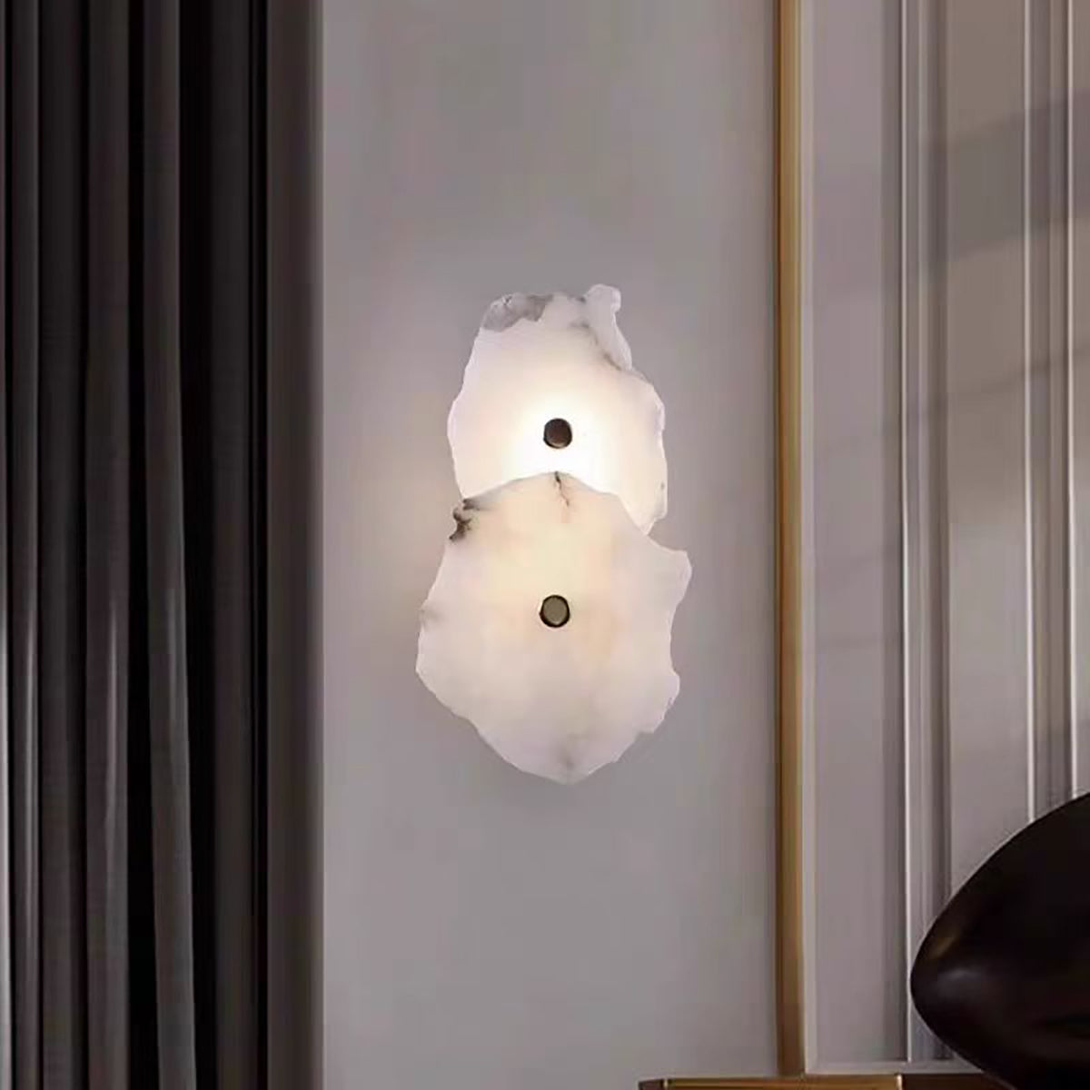 Marble Wall Light - Creative Solid Brass & Marble Wall Sconce Design