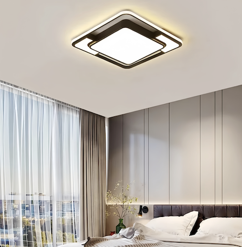 Modern Square Black Ceiling Light | LED, Dimmable, Perfect for Any Roo - motivodecor.com