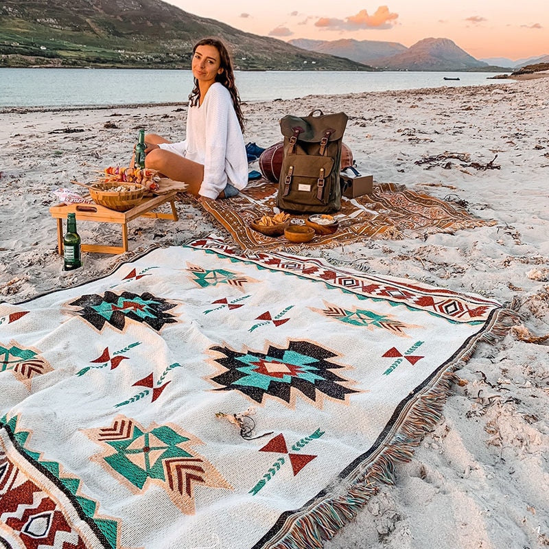 Beach Blanket - Perfect Outdoor Travel Rug for Adventure - motivodecor.com