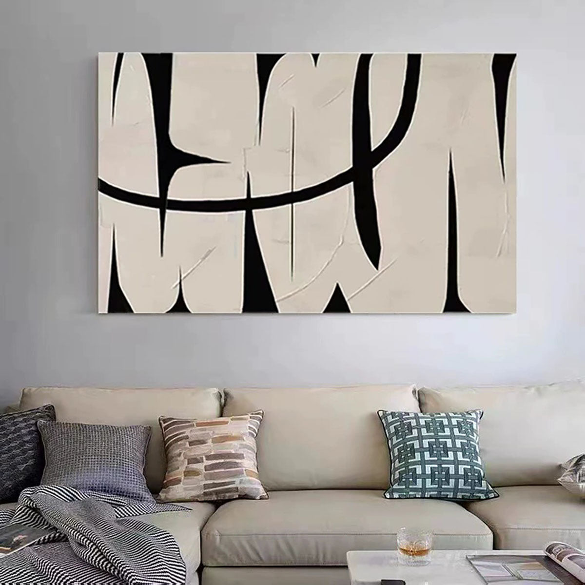 Hand-Painted Textured 3D Abstract Wall Art