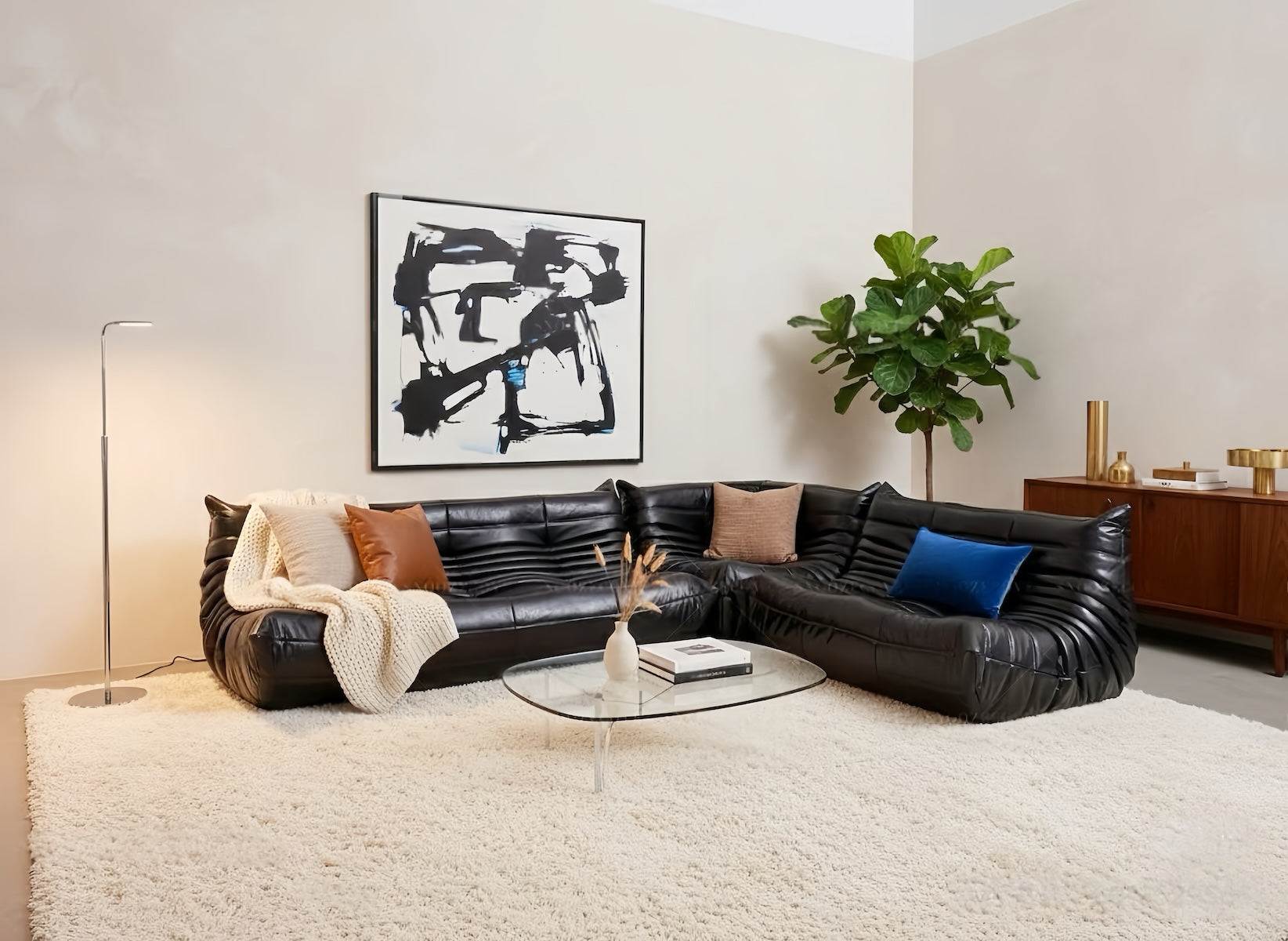 Ligne Roset Togo sofas in oil wax leather