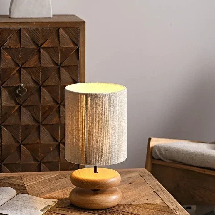 Wood Table Lamp - Japanese Style Illumination Elegance - motivodecor.com