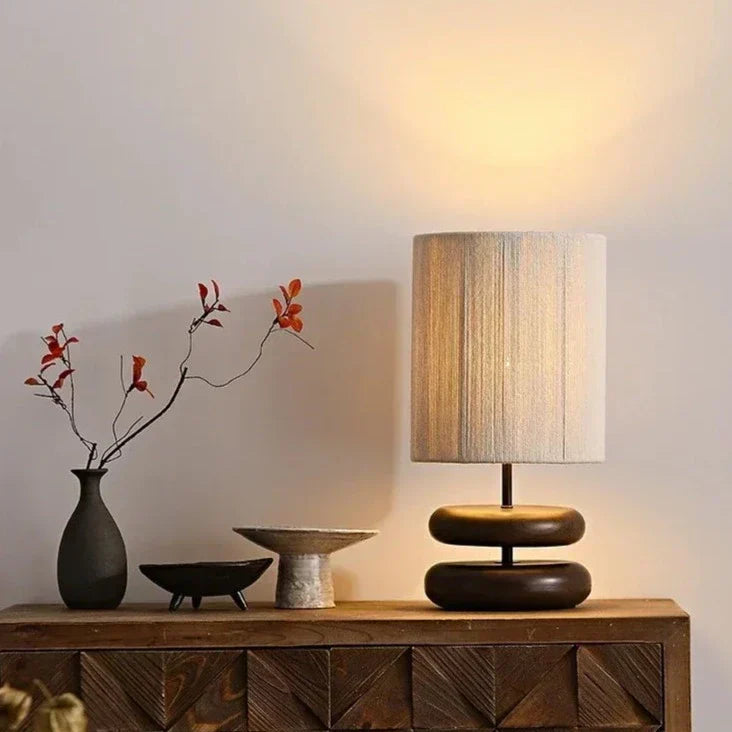 Wood Table Lamp - Japanese Style Illumination Elegance - motivodecor.com