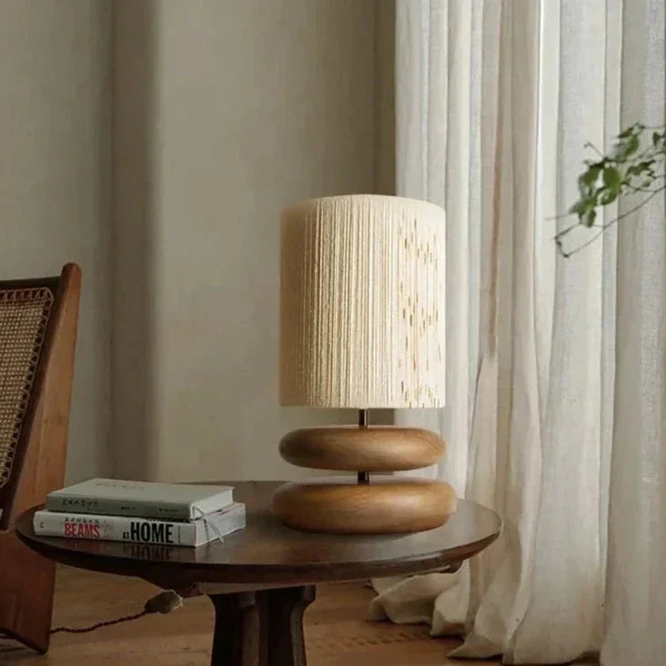 Wood Table Lamp - Japanese Style Illumination Elegance - motivodecor.com