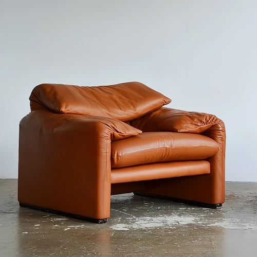 Replica Leather Armchair Maralunga, designed by Vico Magistretti for C - motivodecor.com