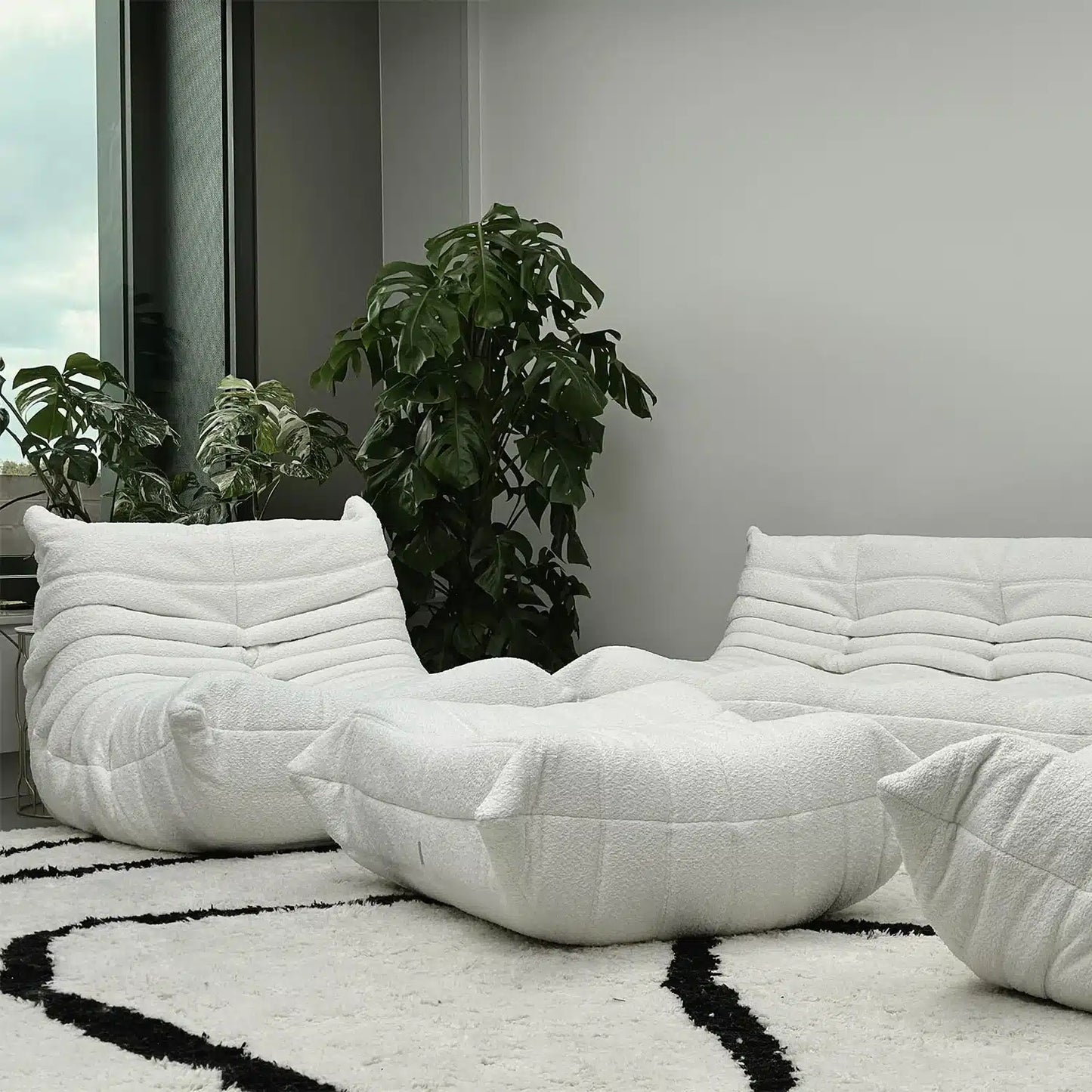 Loveseat Sofa in Bouclé - Elegant & Customizable Togo Style | Modern Comfort