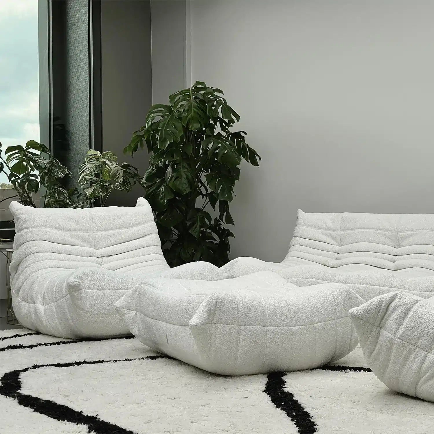 Loveseat Sofa in Bouclé - Elegant & Customizable Togo Style | Modern Comfort