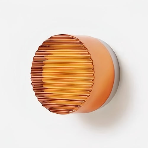 Acrylic Round Lounge Wall Lights - Amber, Clear, Smoke Shades - motivodecor.com