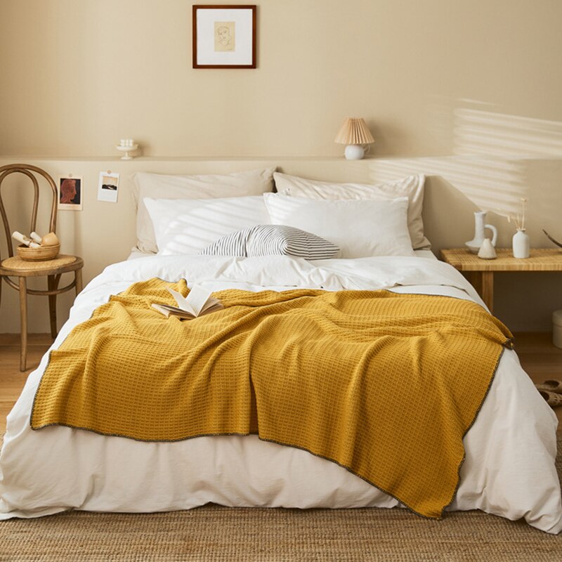 Cotton Waffle Blanket | Endless Warmth at Home - Motivo Decor