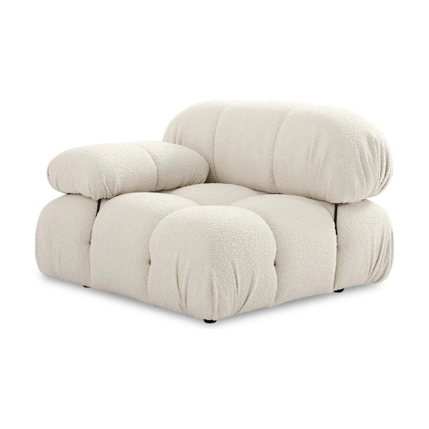 Modular sofa sectional with flexible fabric modules in versatile modern design, upholstered in velvet.