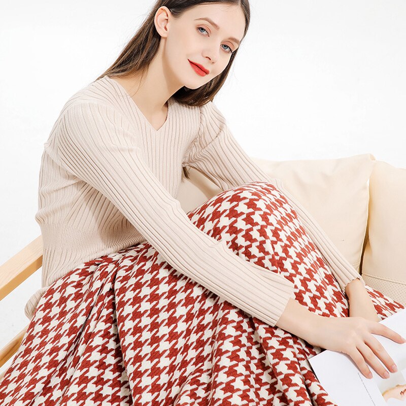 Red and White knit blanket