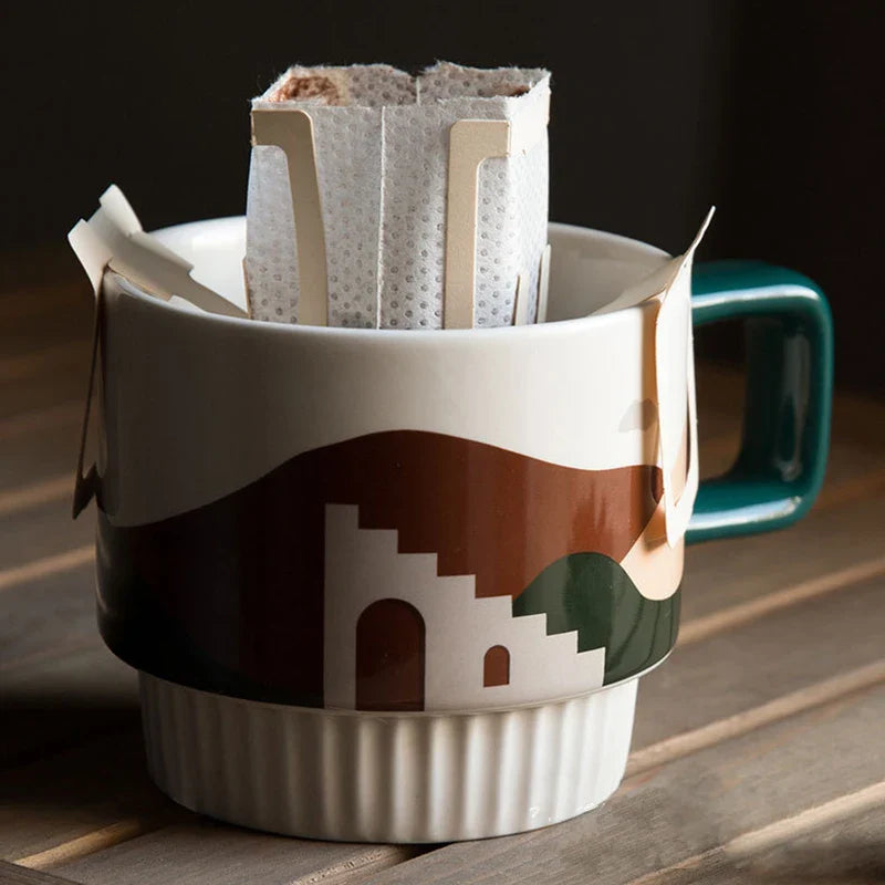 Retro Morandi Coffee Cup