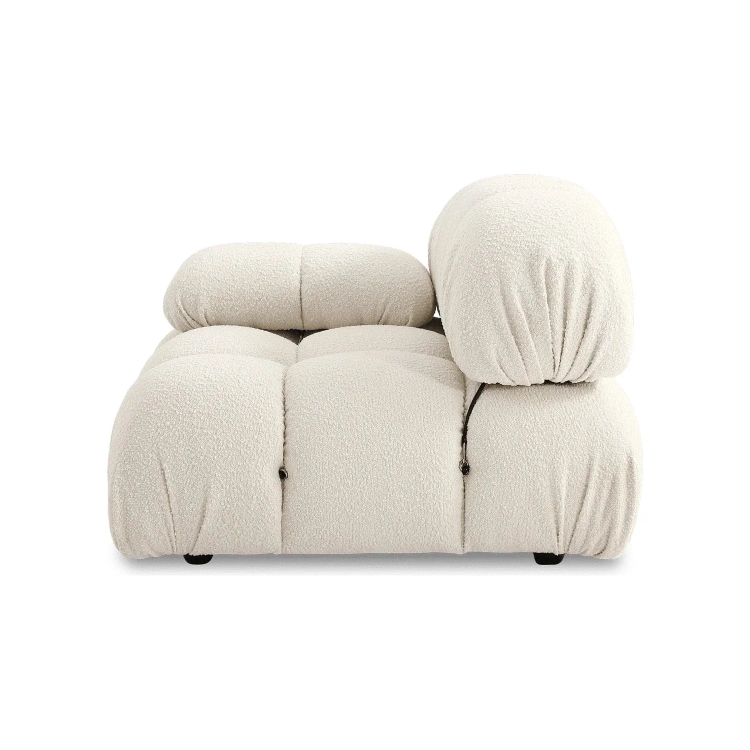 Modular sofa sectional with flexible fabric modules in a modern design.