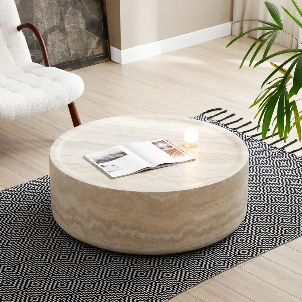 Stylish Round Marble Coffee Table for living room - motivodecor.com