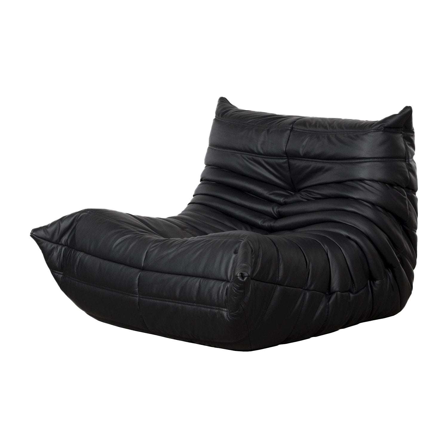 Ligne Roset Togo Chair Replica - Luxurious Oil Wax Leather in Black