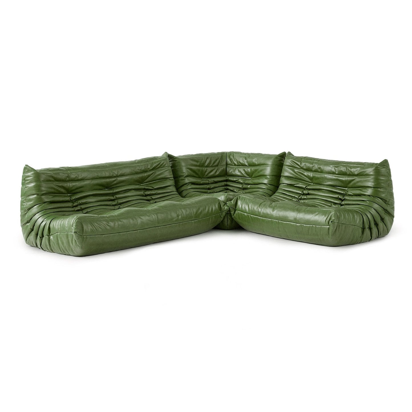 Ligne Roset Togo Togo Sofa Replica – Vintage Green Oil Wax Leather Edition | Iconic DesignSofa Replica – Vintage Green Oil Wax Leather 3 seater sofa, corner sofa and loveseat sofa