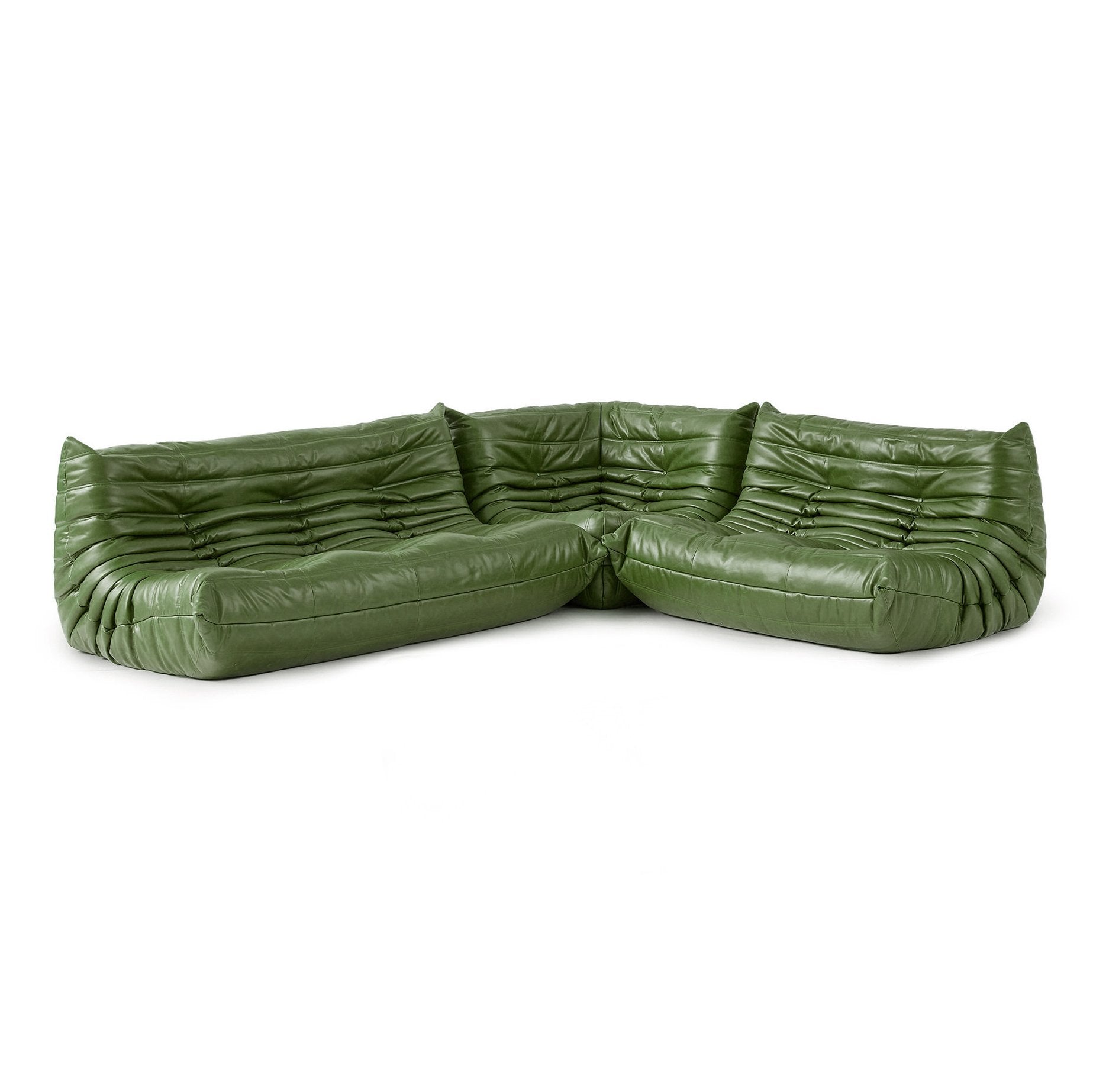 Ligne Roset Togo Togo Sofa Replica – Vintage Green Oil Wax Leather Edition | Iconic DesignSofa Replica – Vintage Green Oil Wax Leather 3 seater sofa, corner sofa and loveseat sofa