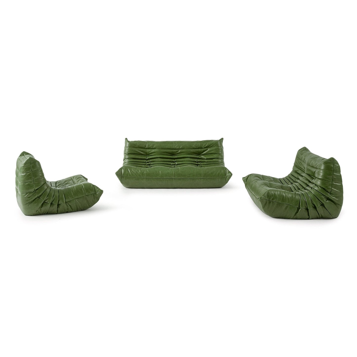 Togo Sofa Replica – Vintage Green Oil Wax Leather Edition | Iconic Design