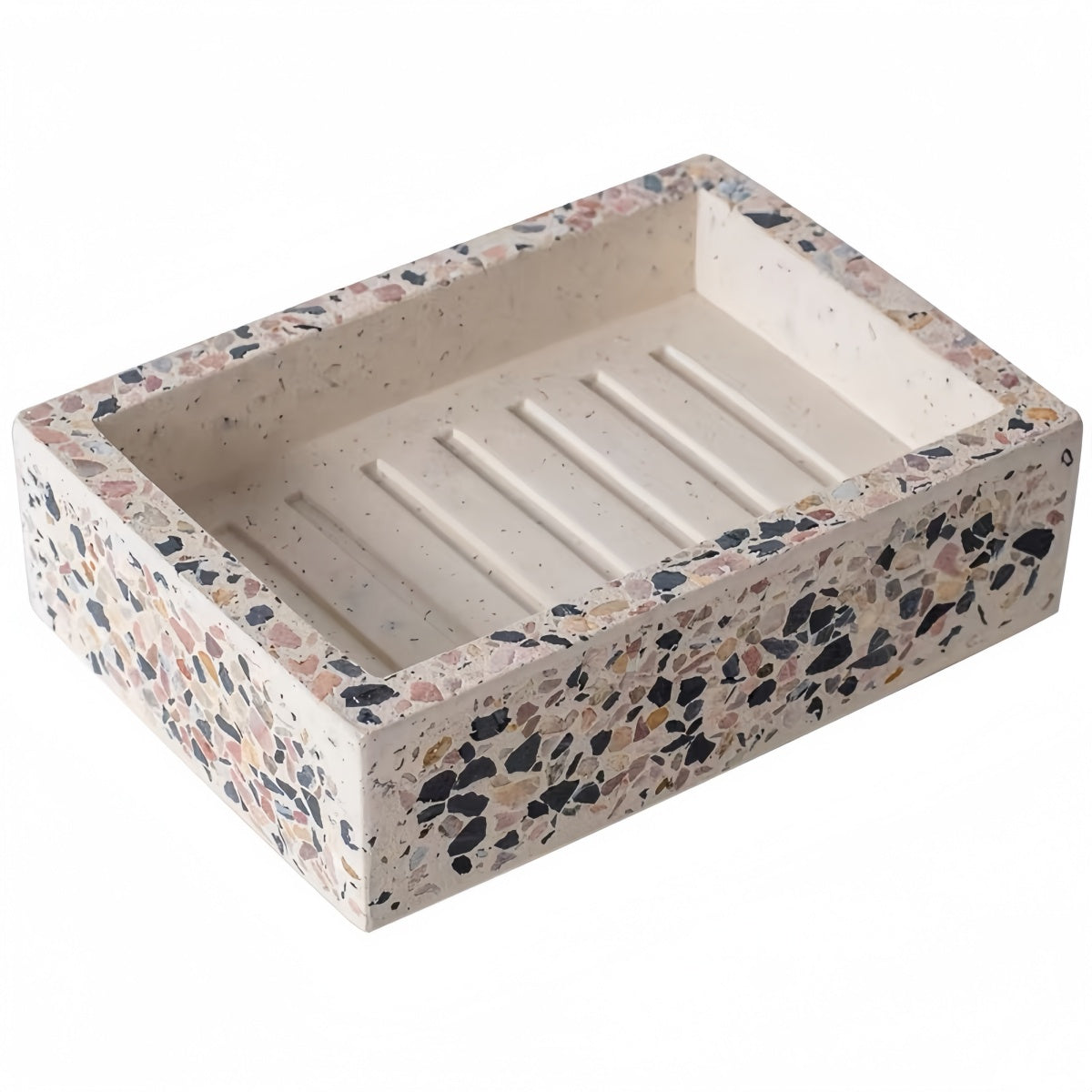 Terrazzo Vanity Accessories Set – Soap Pump, Soap Dish & Toothbrush Cup