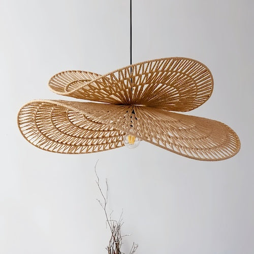 Wabi Sabi Hand-Woven Rattan Pendant Light - motivodecor.com