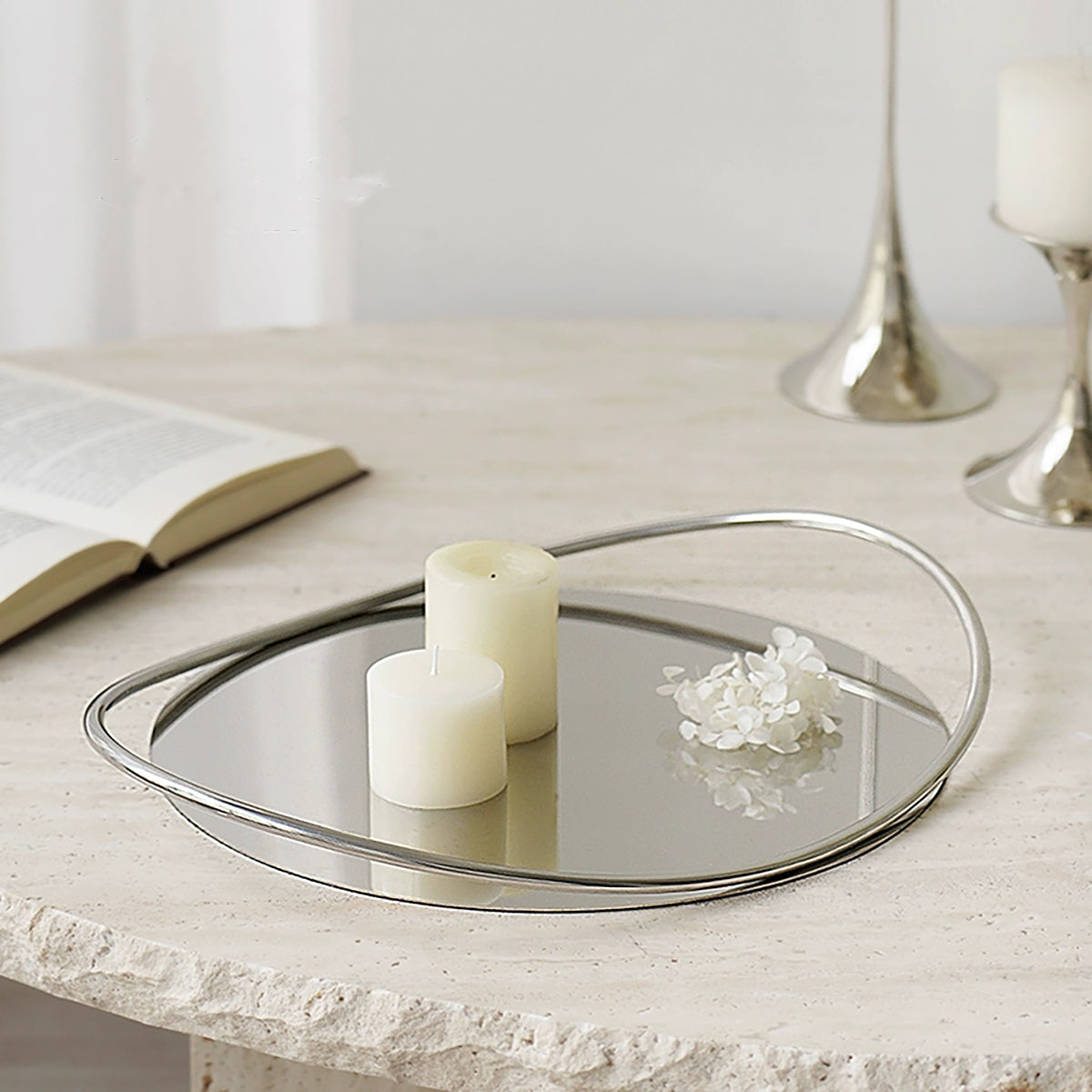 Serving Tray: Nordic Luxury Stainless Steel Fruit Bowl & Modern Living