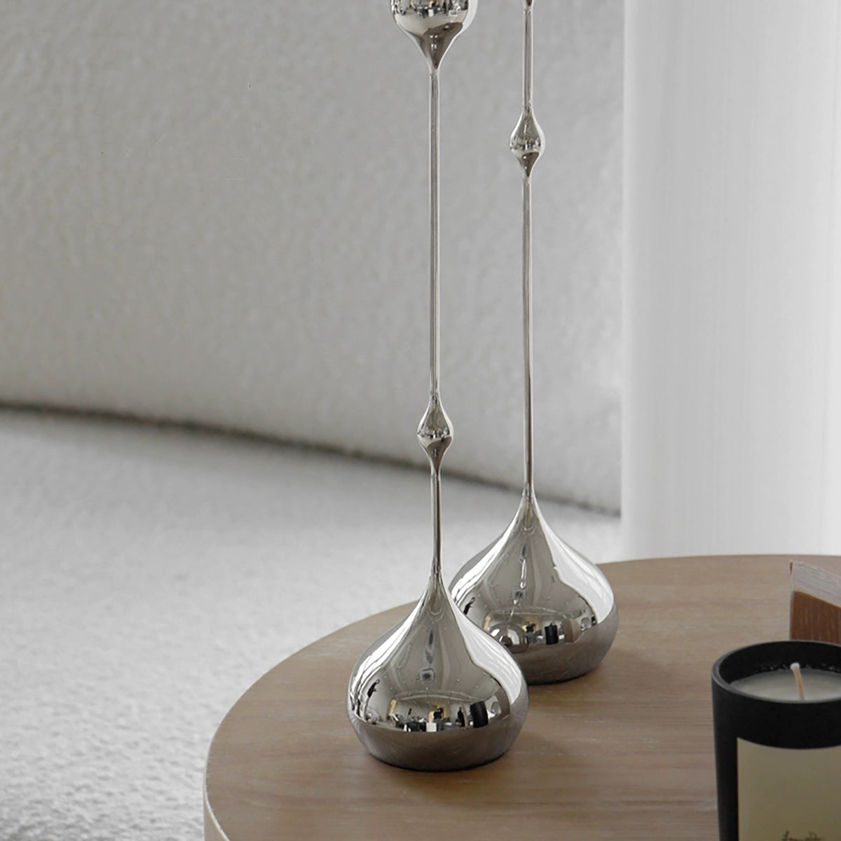 Silver Metal Candle Holder