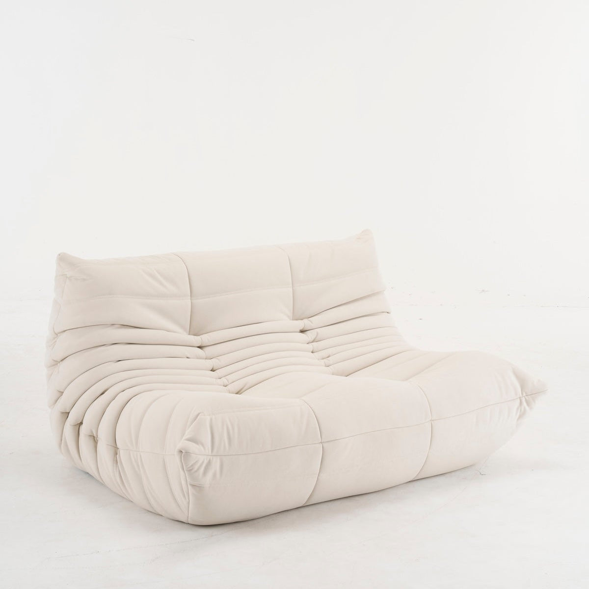 Beige bean bag chair on a white background - motivodecor.com