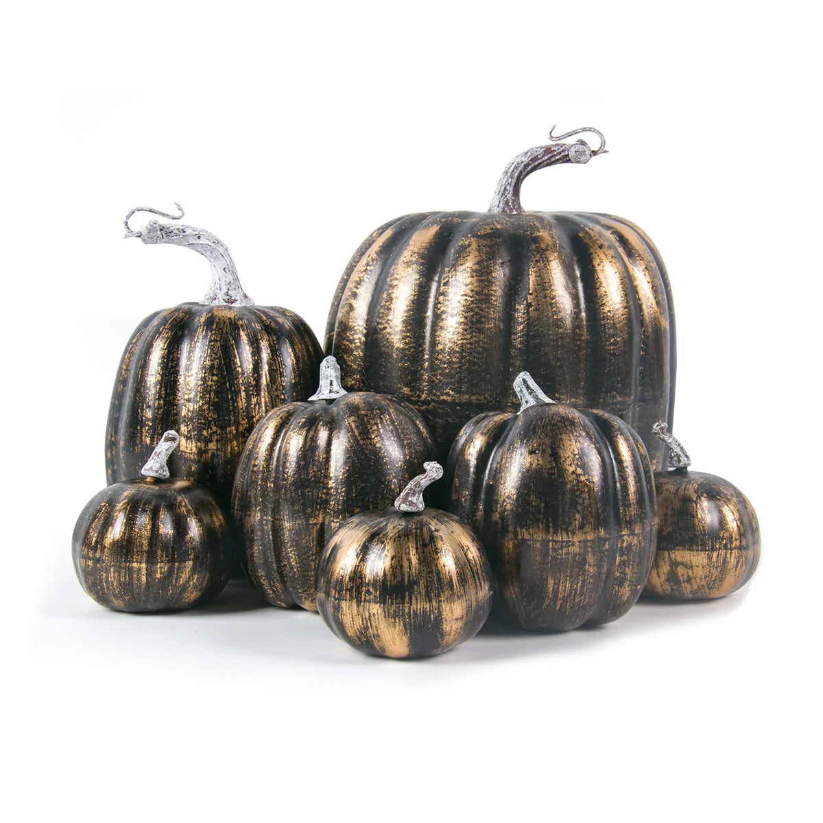 Halloween Artificial Pumpkin Decor | Set of Seven | Fall Decor - motivodecor.com