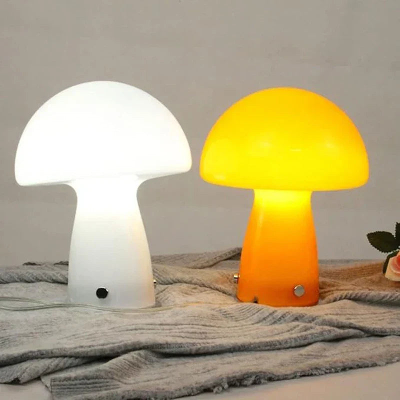 Whimsical Bedside Table Lamp: Small Mushroom Night Light - motivodecor.com