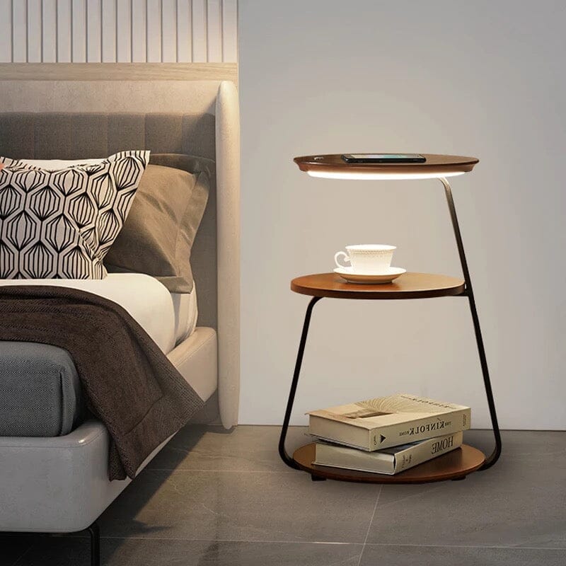 Bedside Table Wireless Charging -motivodecor.com